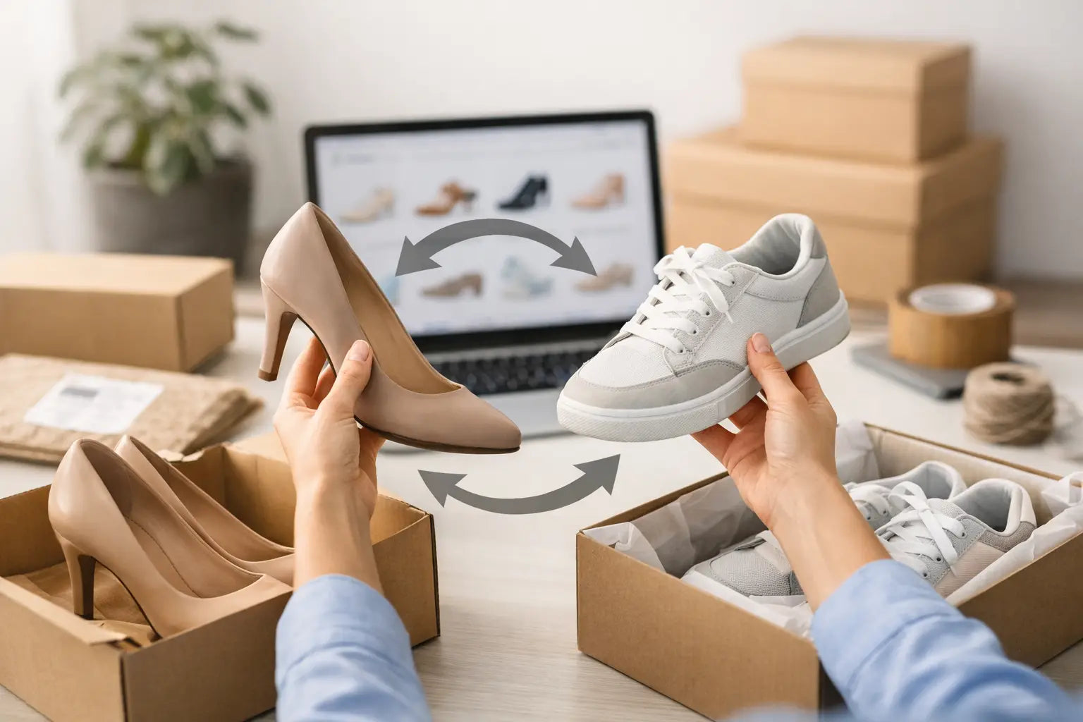 Cambios fáciles en zapatos online sin estrés