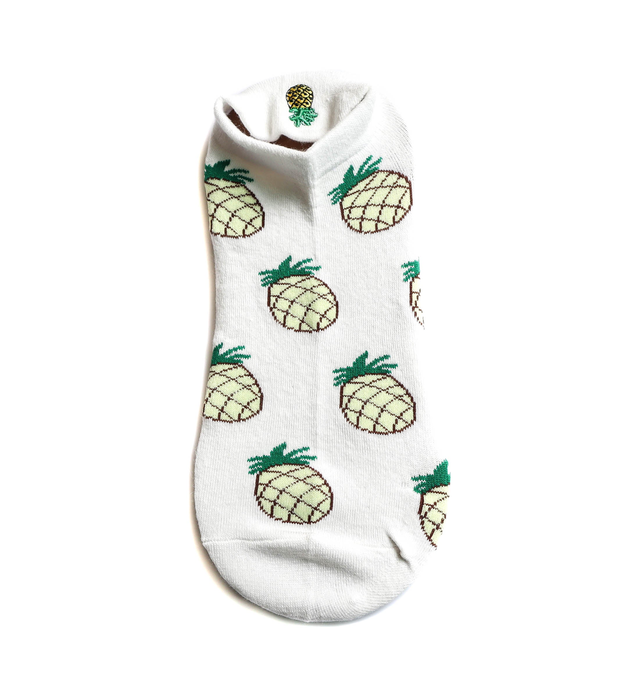 Media tobillera color blanco x pineapples Ref8