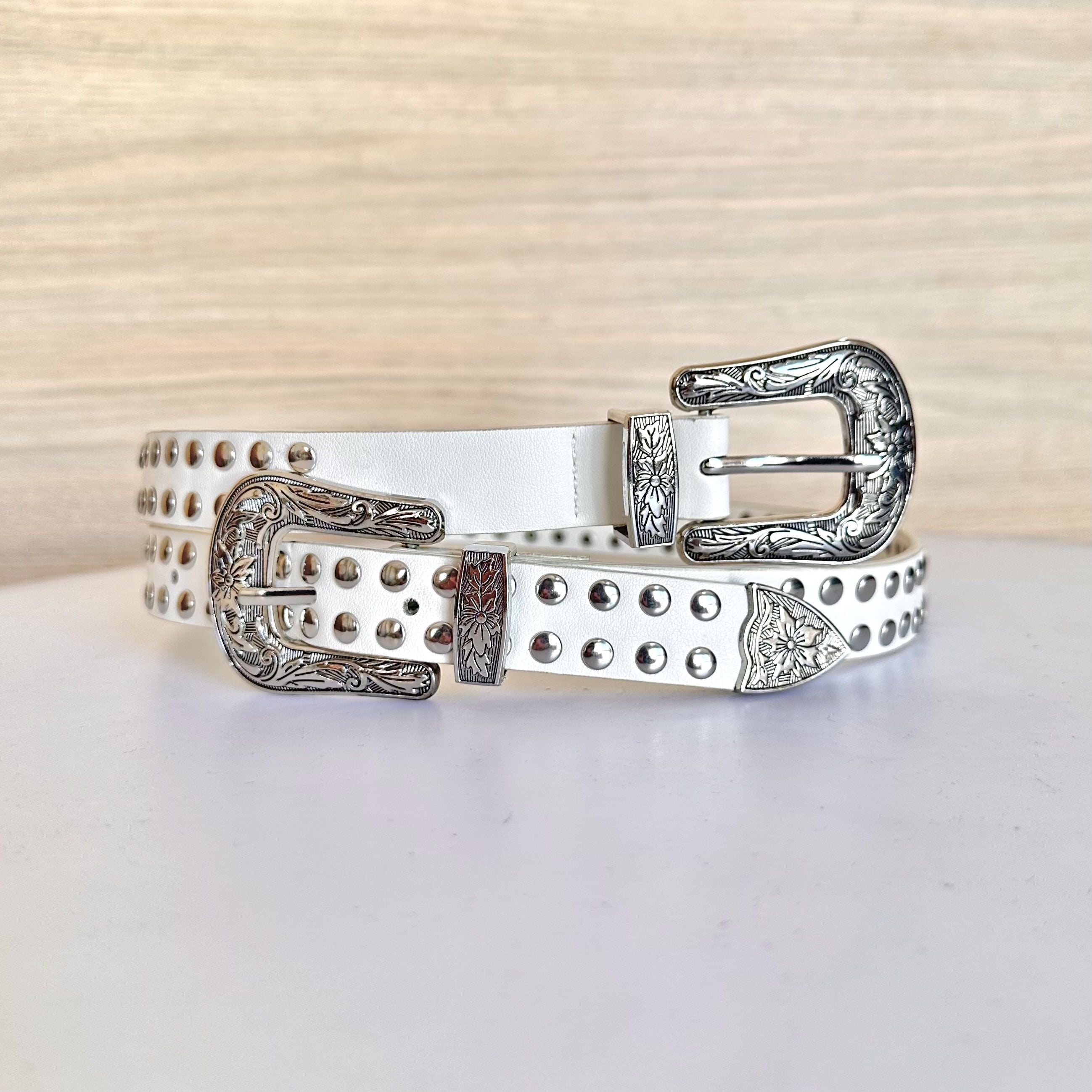 Correa blanco para mujer BELT12-Z390