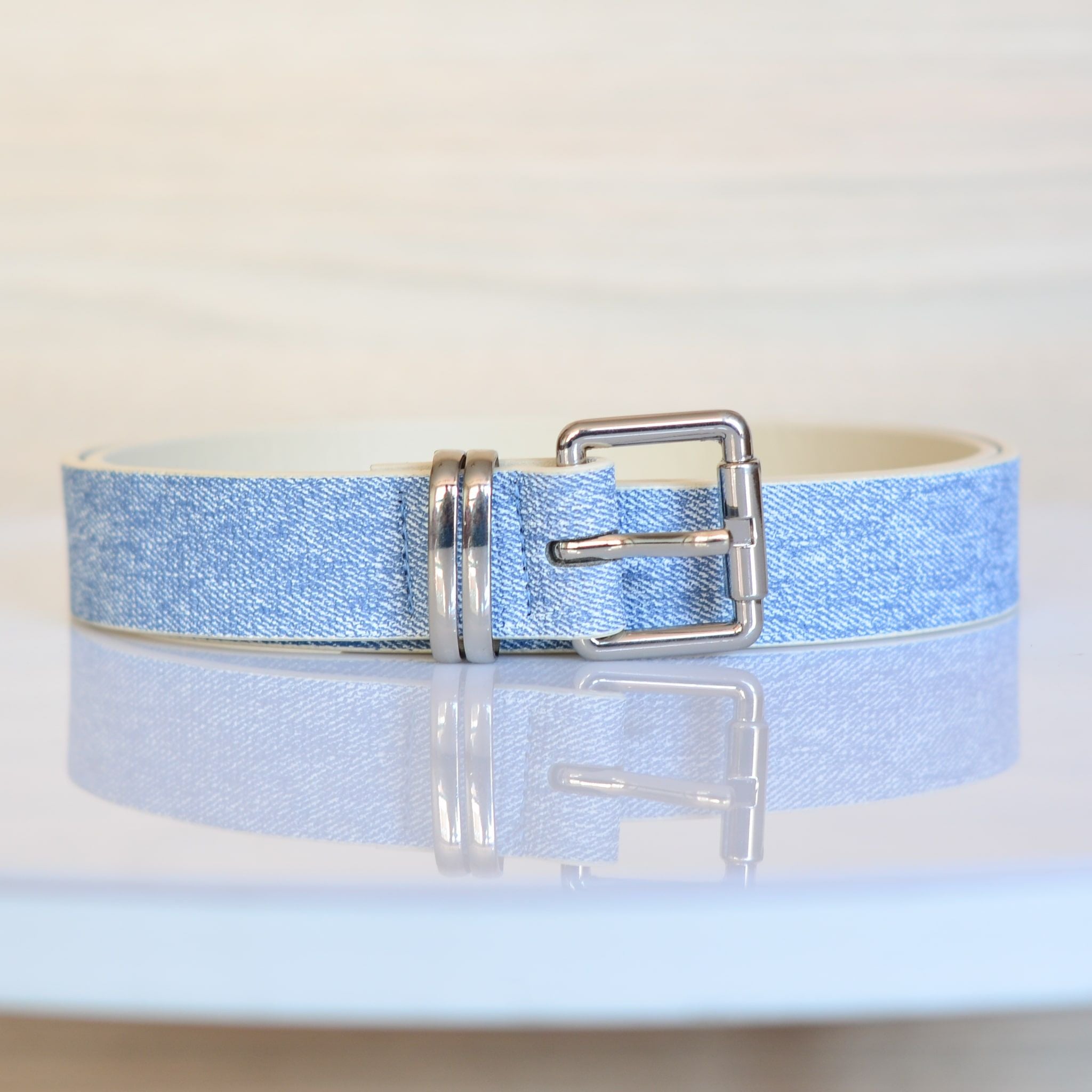 Correa azul denim para mujer BELT8-Z390