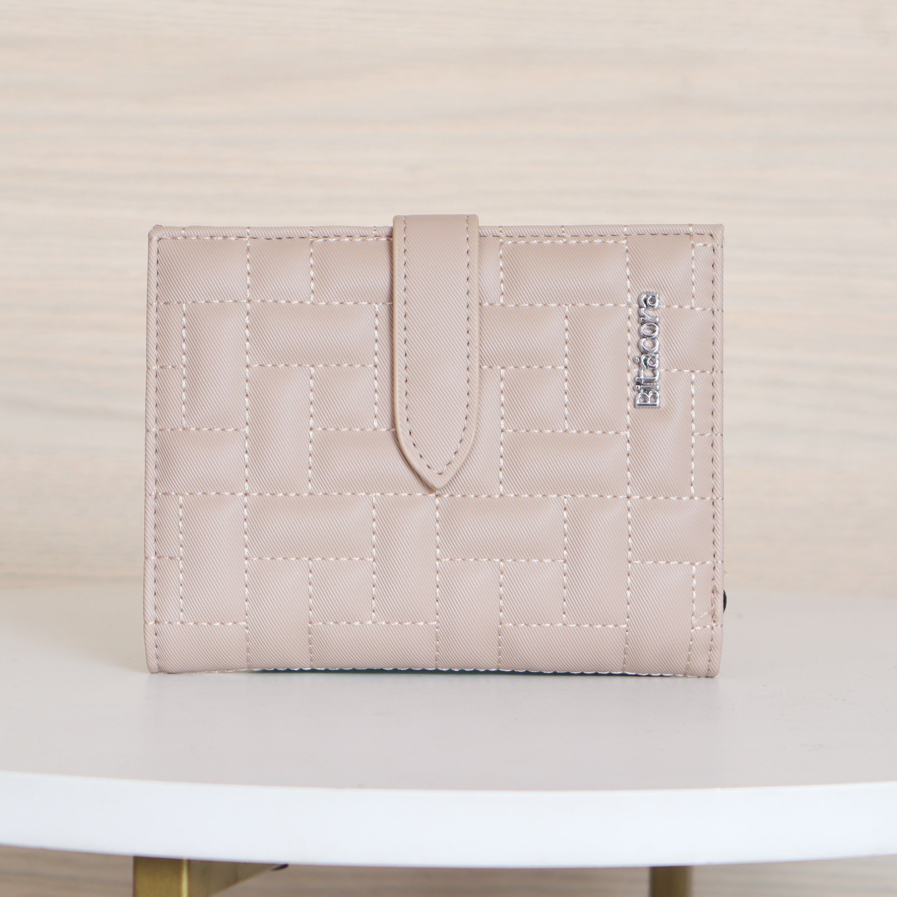 Billetera/ pasaporte taupe para mujer BI-2198