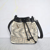 Bolso talco x negro x piedras para mujer BOL599-1
