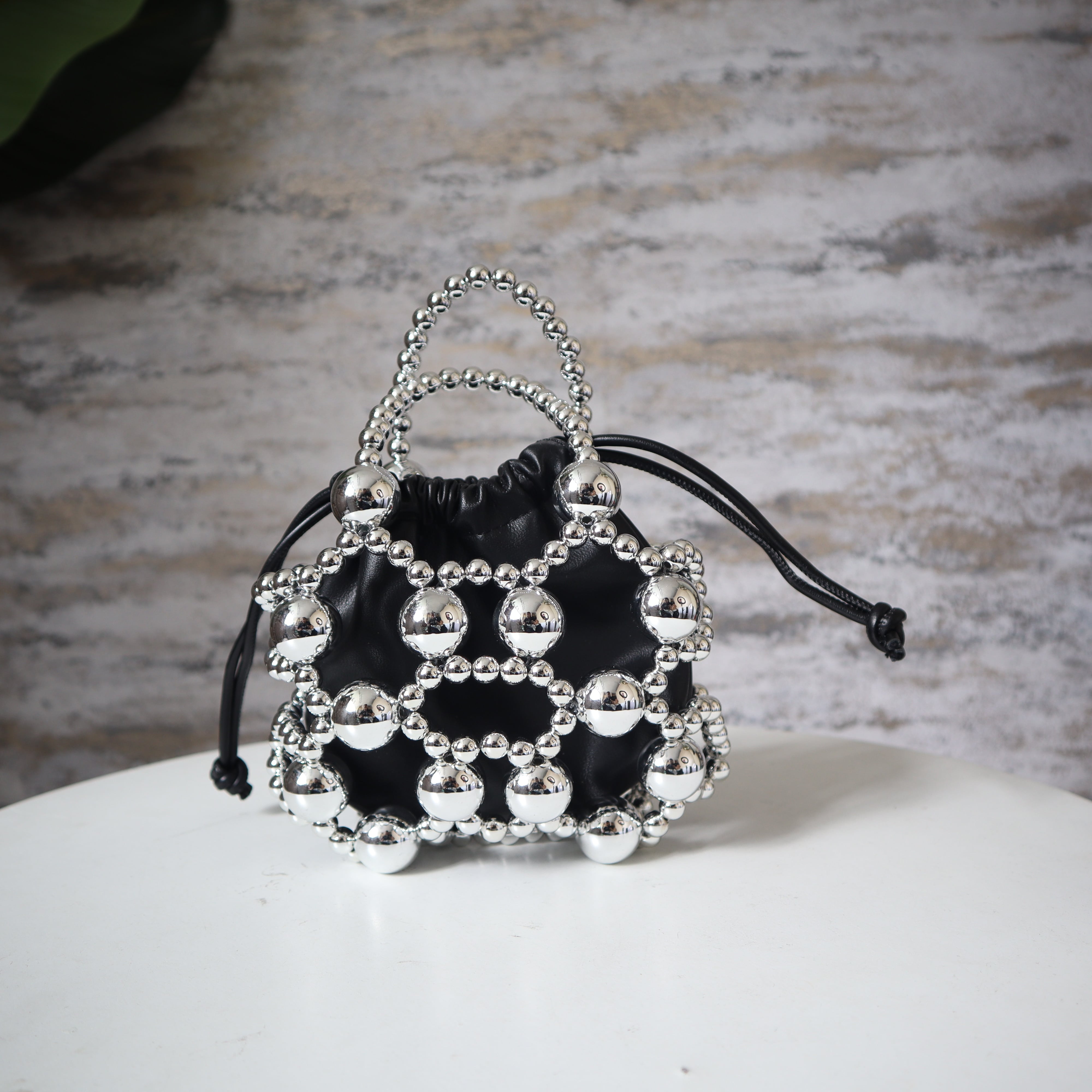 Bolsos fiesta negro x plata para mujer BOLZ1009H