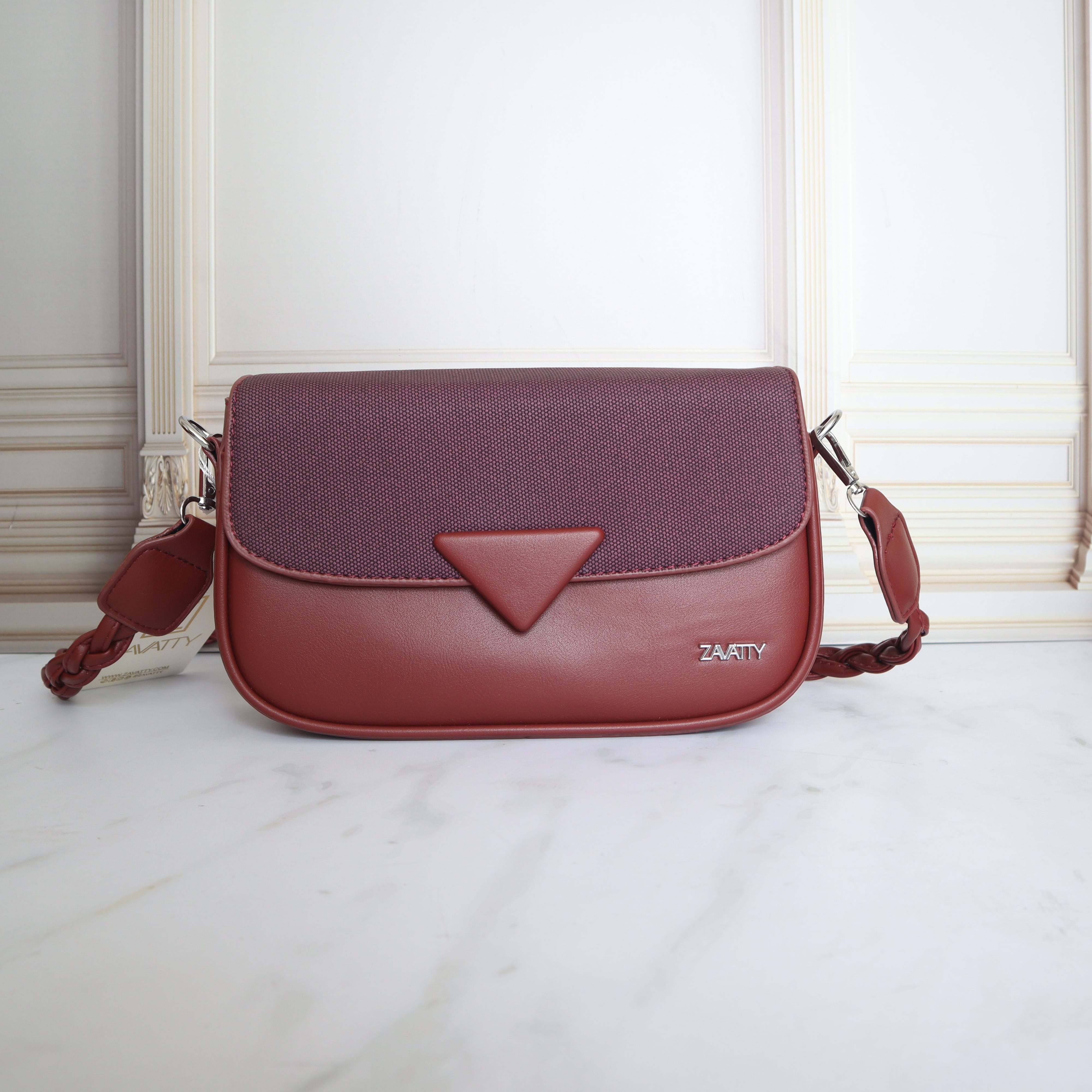Bolso pequeño vinotinto para mujer BOLZ1579