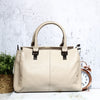Bolso beige cuero para mujer BOLZ6010C