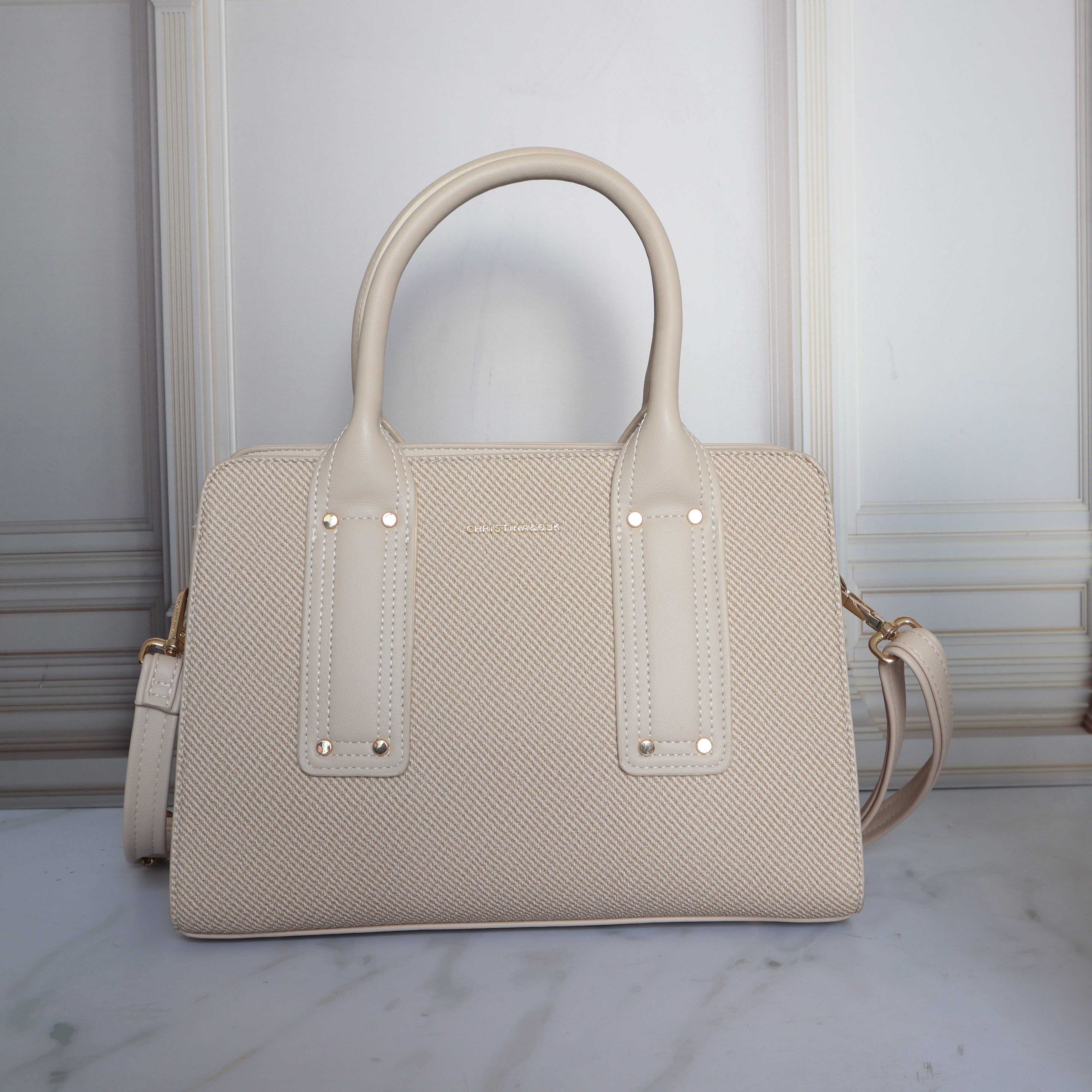 Bolso beige para mujer BOLZ8493