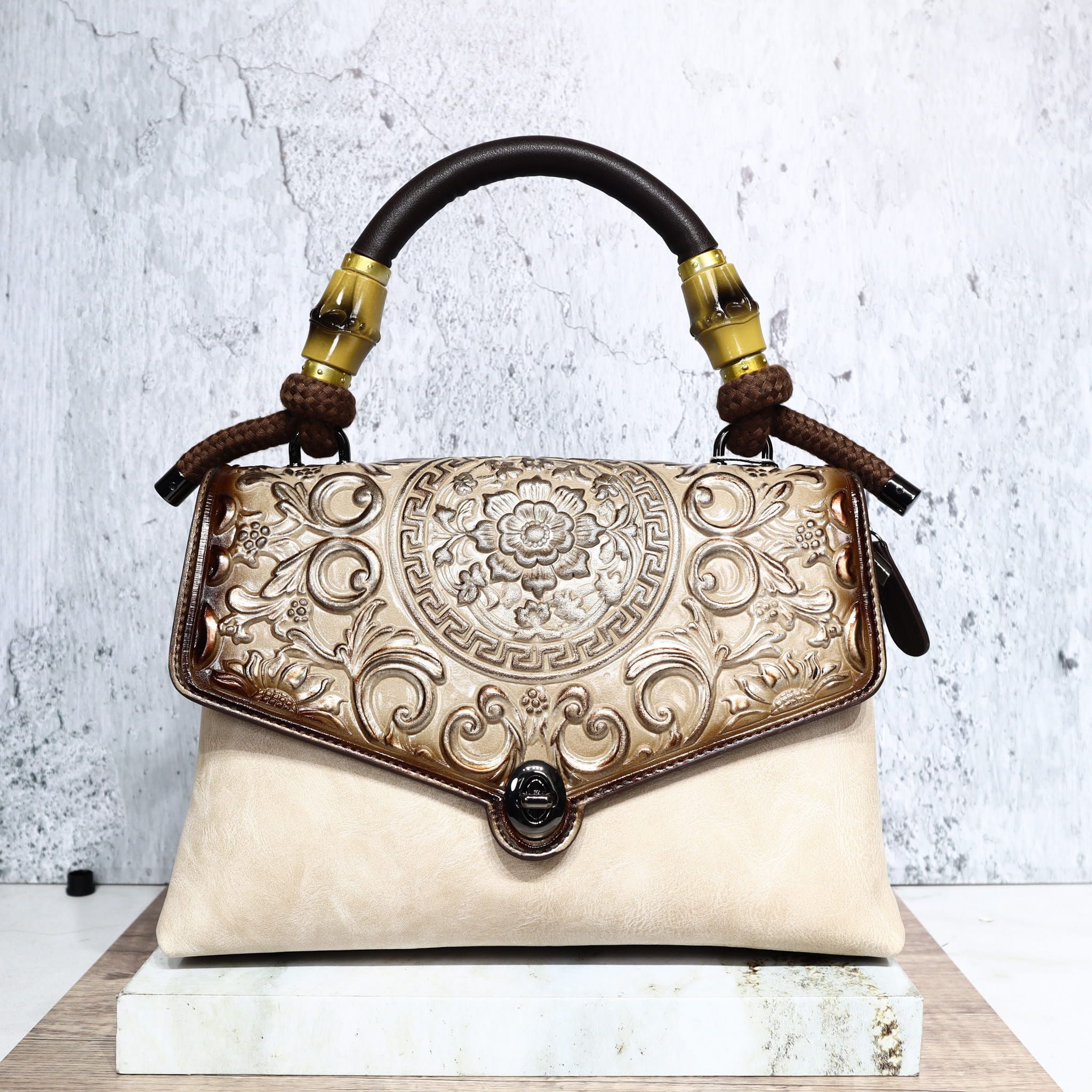 Bolso beige para mujer BOLZ8791-1