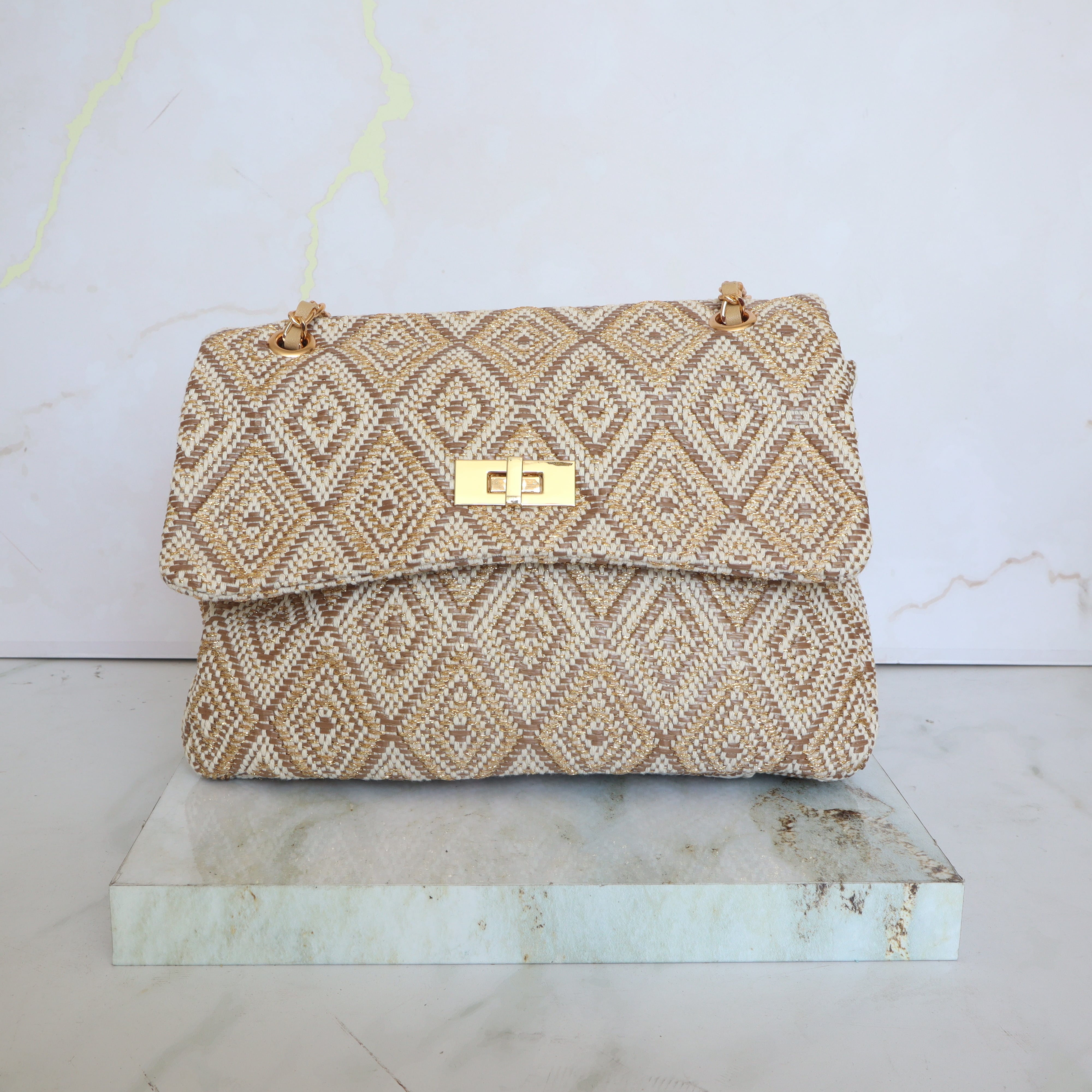 Manos libres taupe para mujer BOLZPRINT1