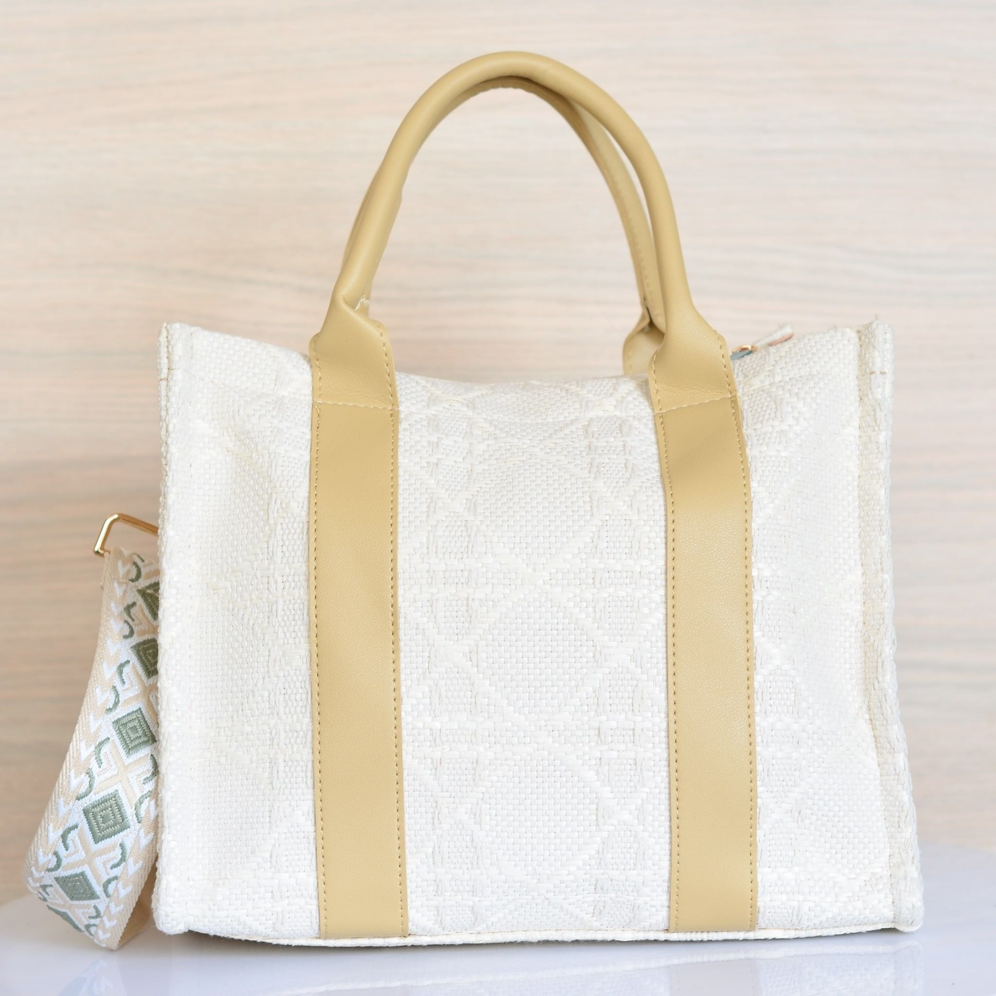 Totbag beige para mujer BOLZTOTBAG