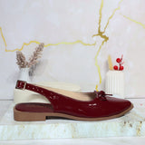 Baleta vinotinto charol para mujer 0186-Z722