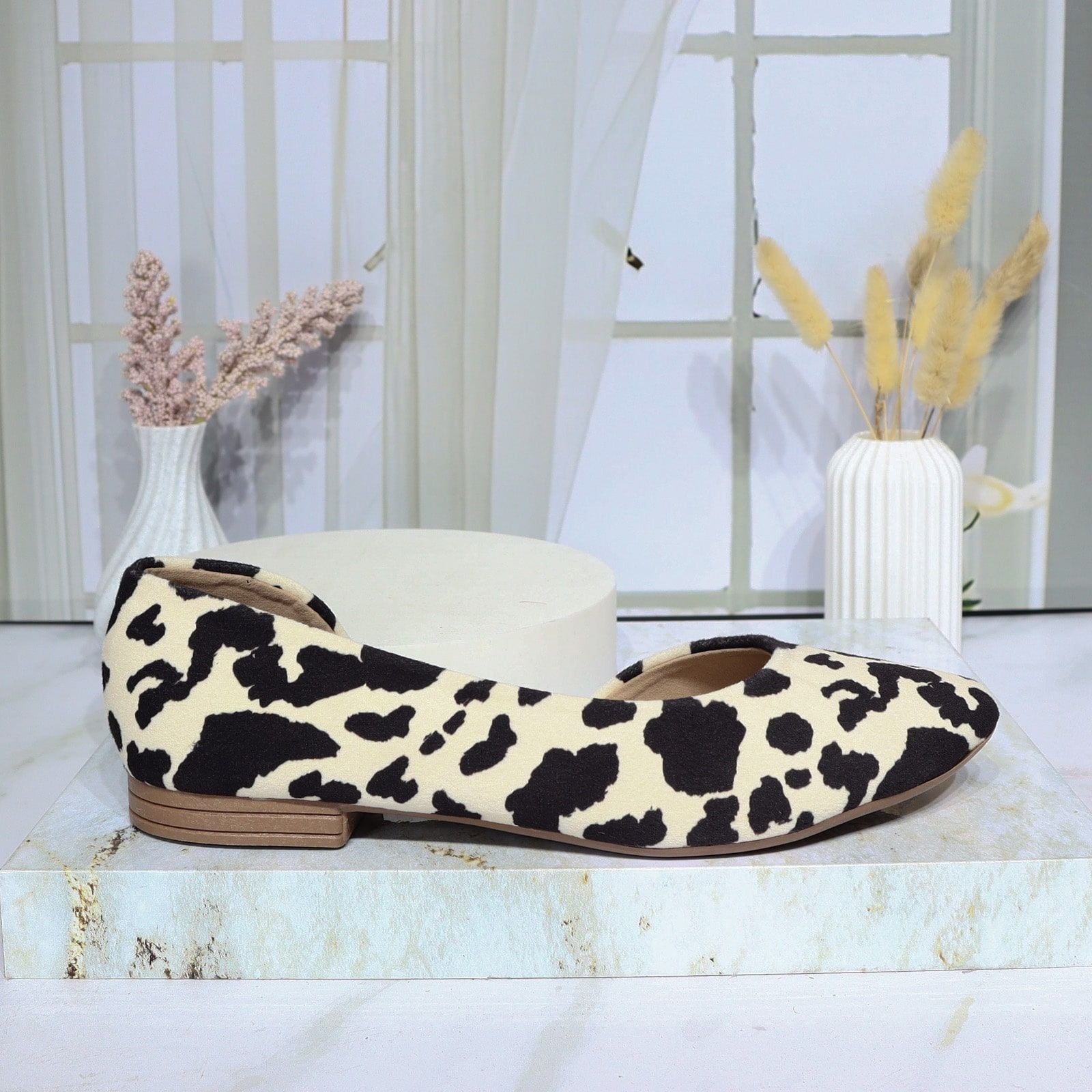 Baleta vaca print para mujer 1166-Z147
