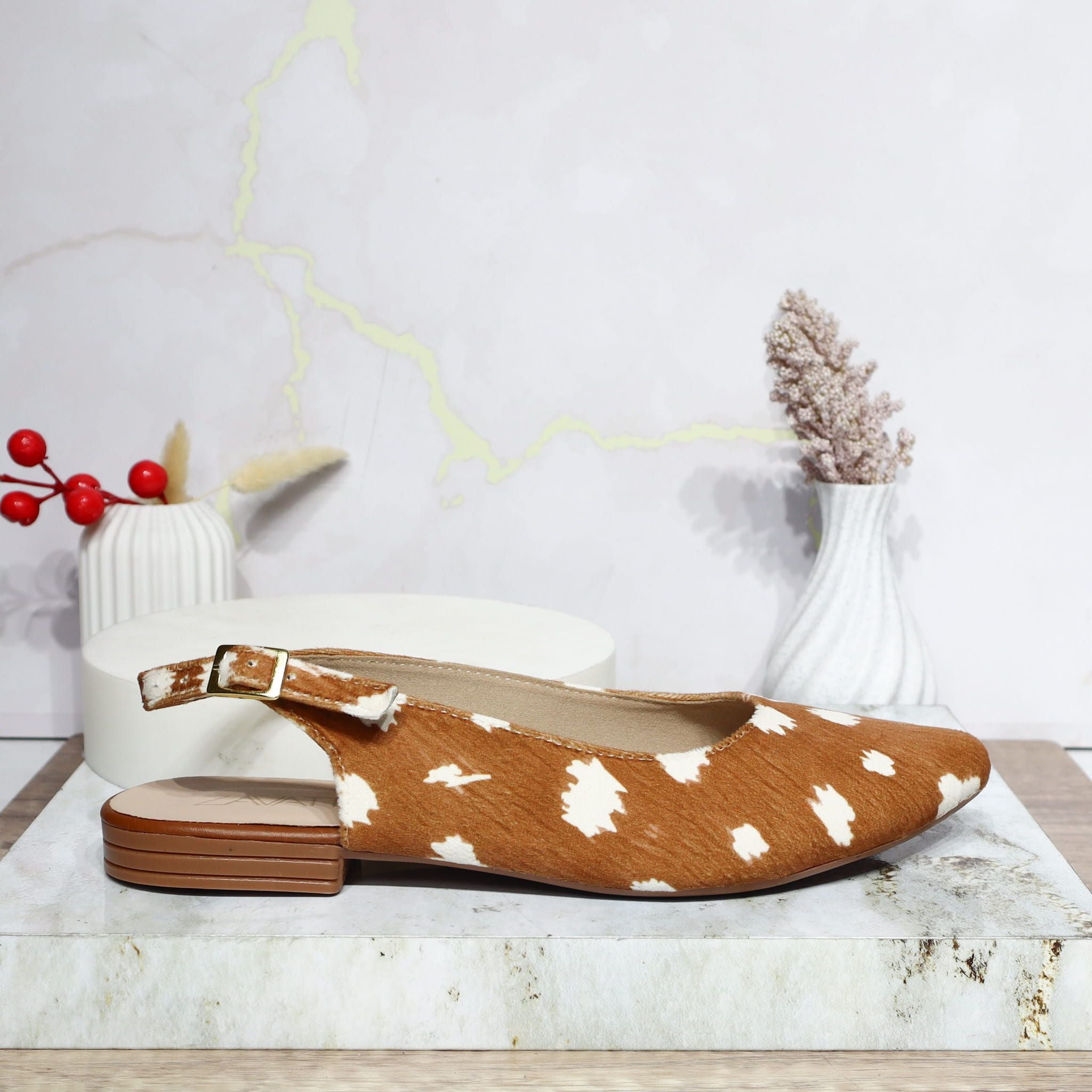 Baleta bambi miel para mujer 1480-Z147