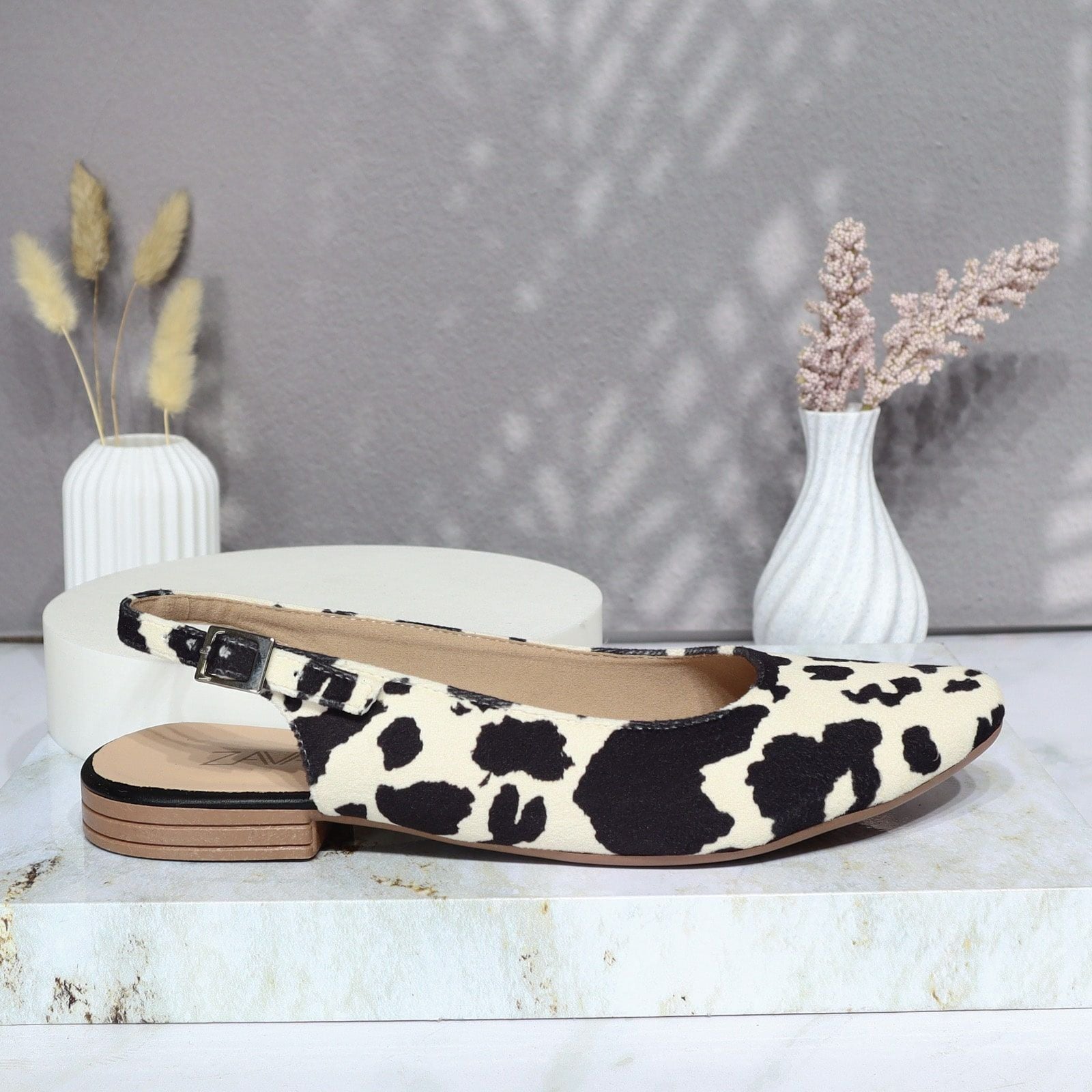 Baleta vaca print para mujer 1480-Z147