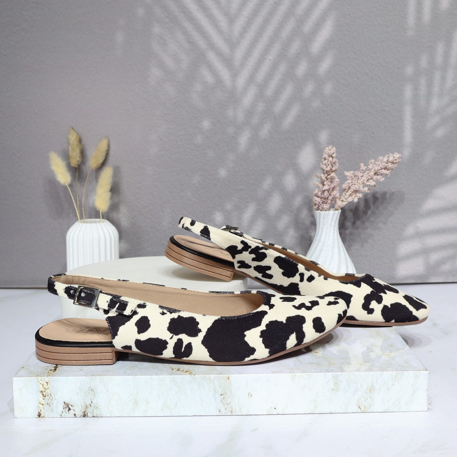 Baleta vaca print para mujer 1480-Z147