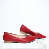 Baleta cerrada rojo para mujer 1637-Z147
