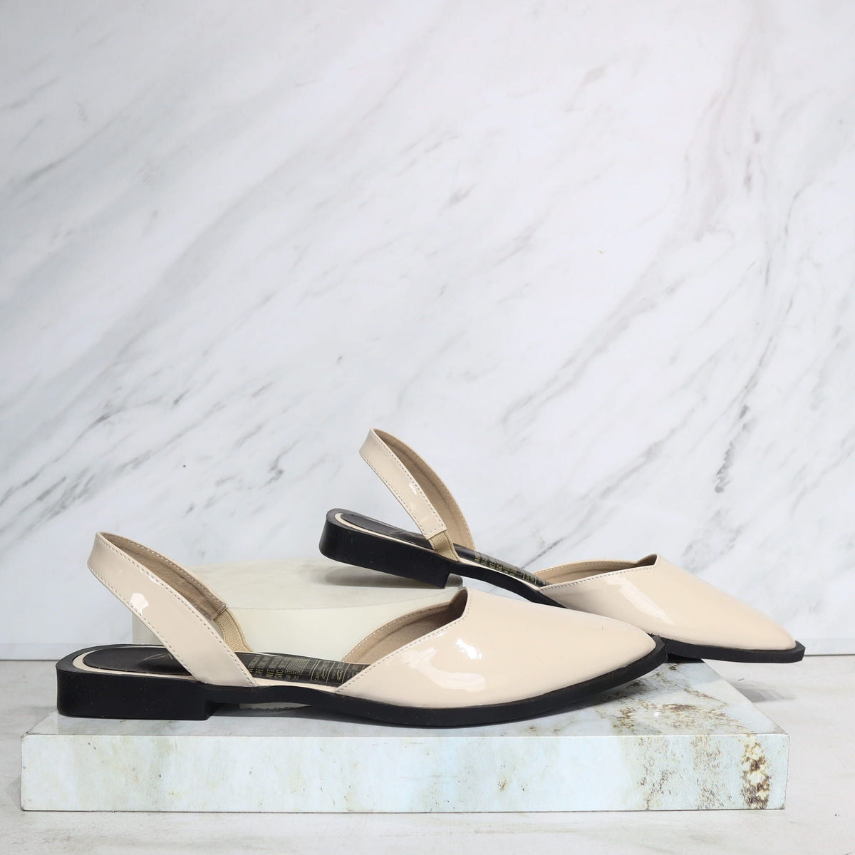 Baleta destalonada beige para mujer 1772-Z147