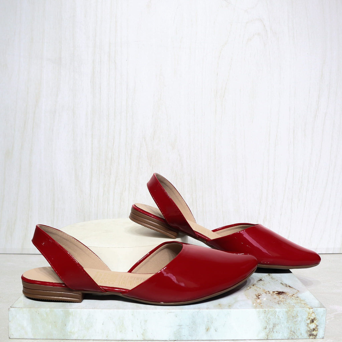Baleta cerrada rojo para mujer 1865-Z147