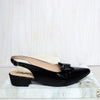 Baleta destalonada negro charol para mujer 2134-Z506