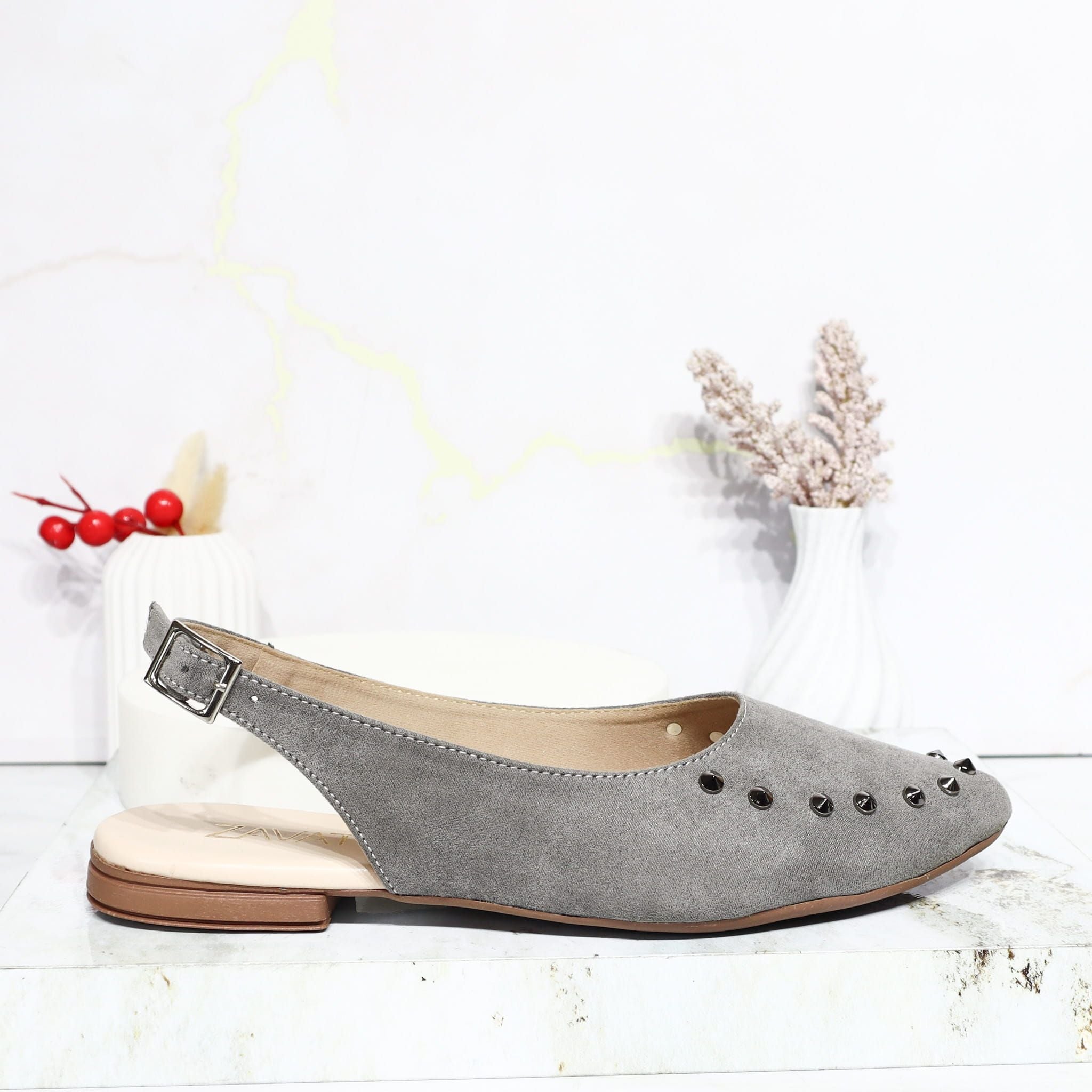 Baleta gris para mujer 2462-Z388