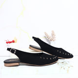 Baleta negro nobuck para mujer 2462-Z388