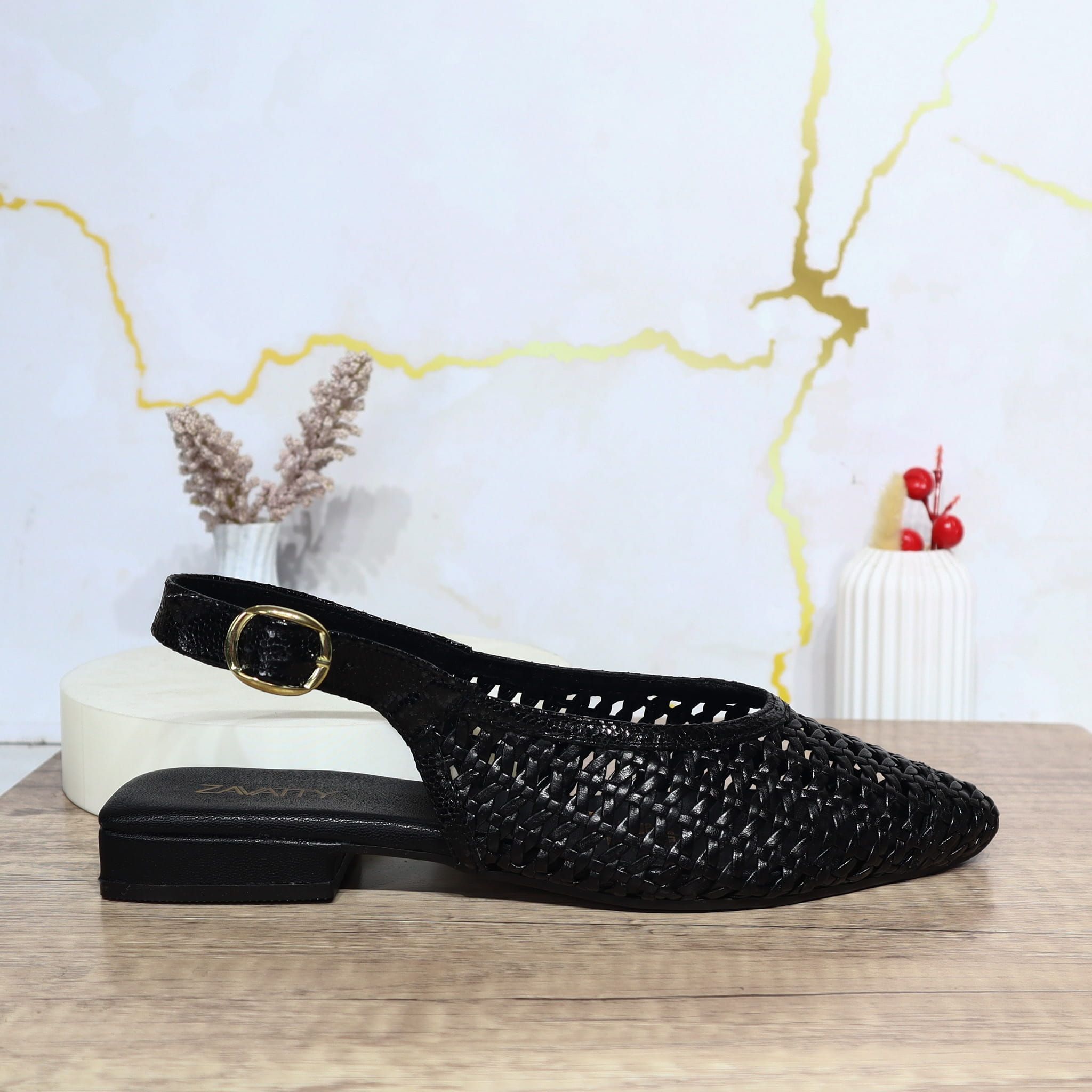 Baleta negro tejido para mujer 3159-Z720