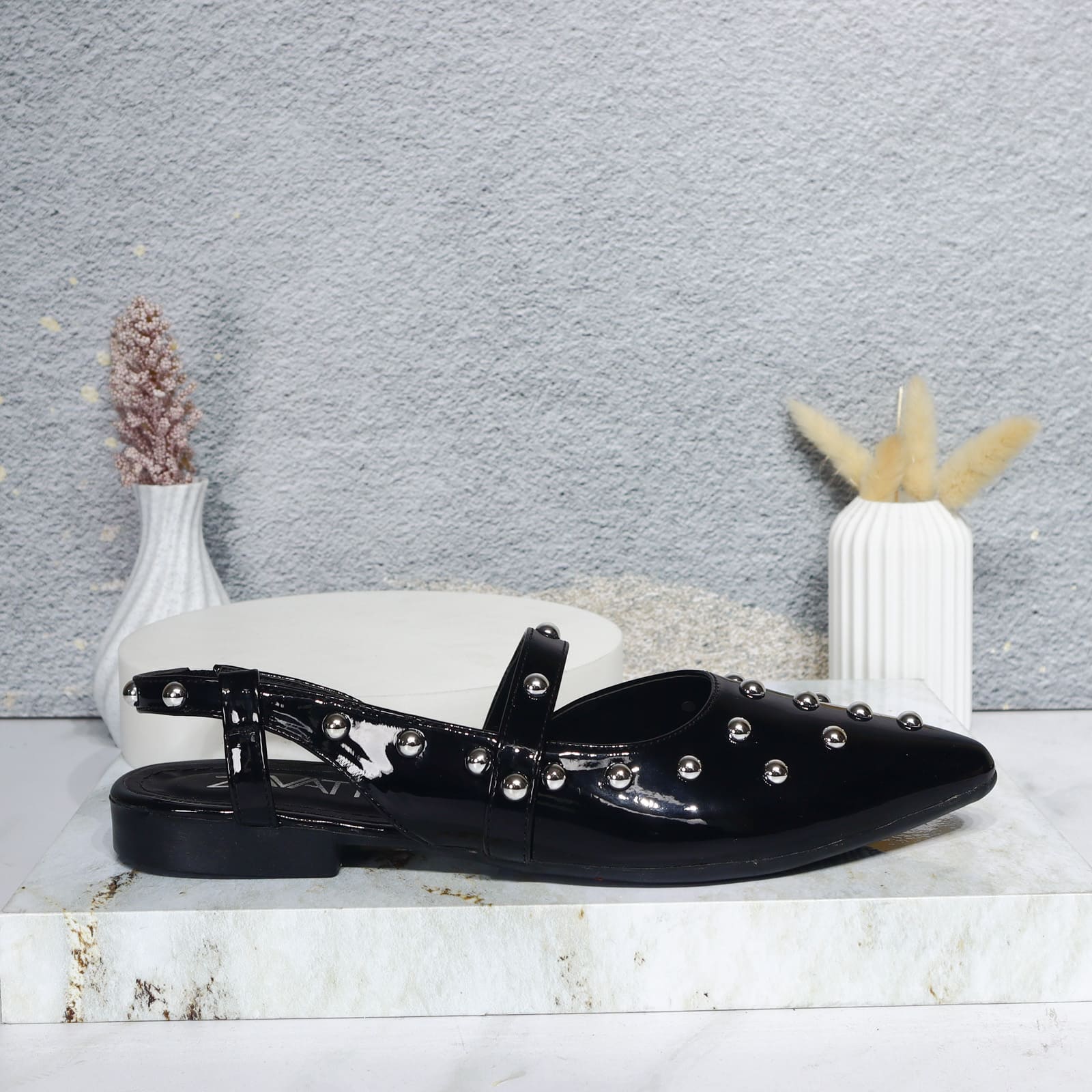 Baleta negro charol para mujer A304-Z436