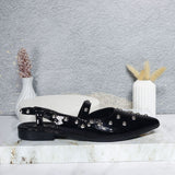Baleta negro charol para mujer A304-Z436
