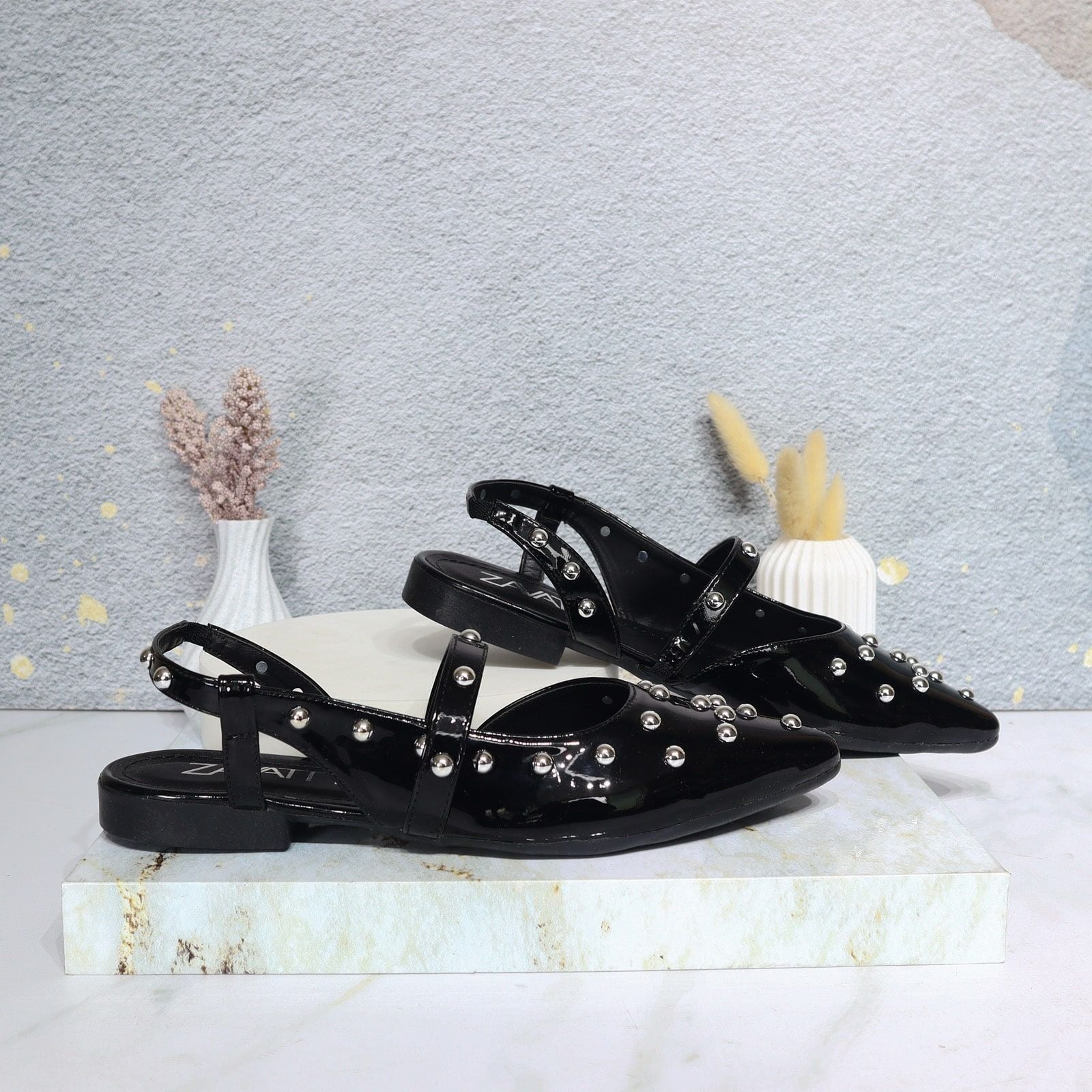 Baleta negro charol para mujer A304-Z436