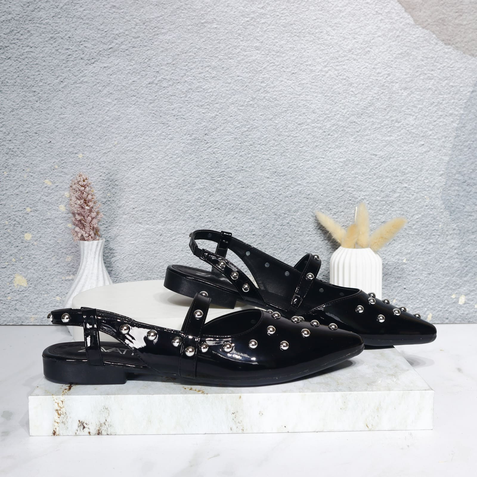 Baleta negro charol para mujer A304-Z436