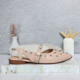 Baleta nude charol para mujer A304-Z436