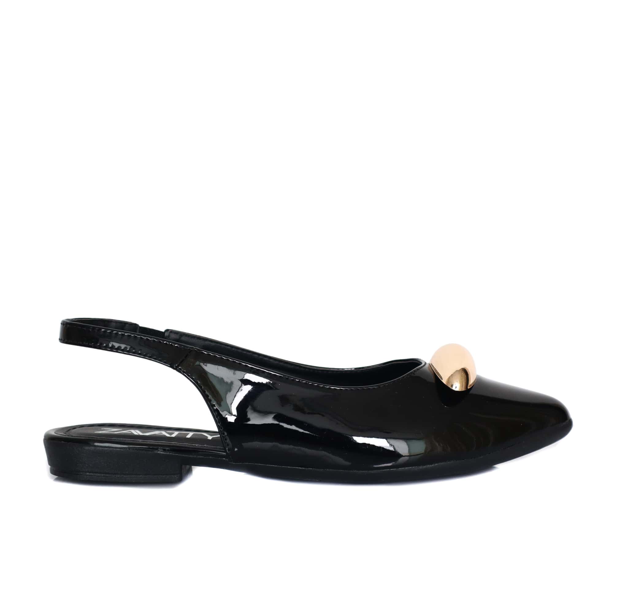 Baleta negro charol para mujer J100-Z436