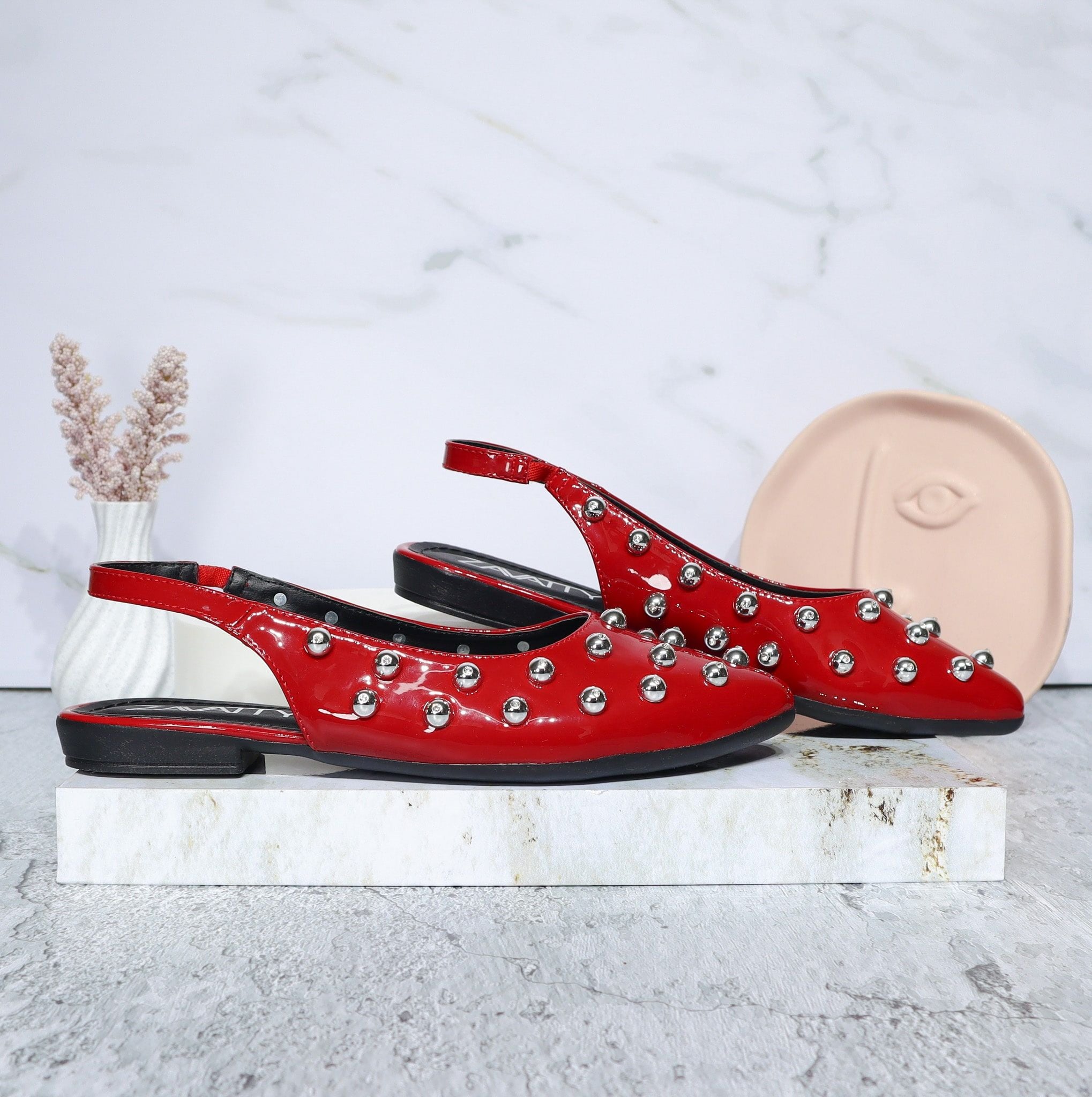 Baleta rojo charol para mujer J106-Z436