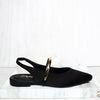 Baleta destalonada negro para mujer K624-Z436