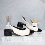 Sandalia tacon talco charol para mujer L445-Z319