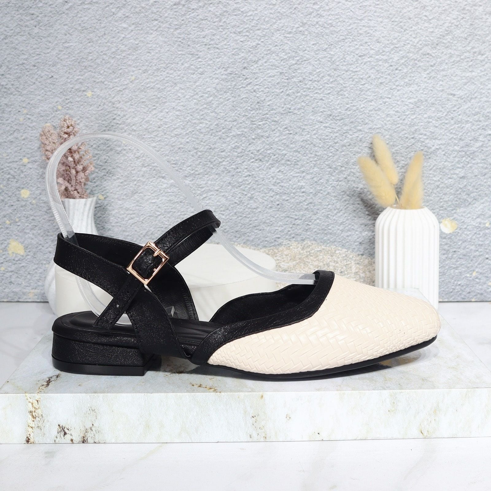 Sandalia tacon talco x negro para mujer L458-Z319