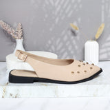 Baleta beige charol para mujer T2422-Z388
