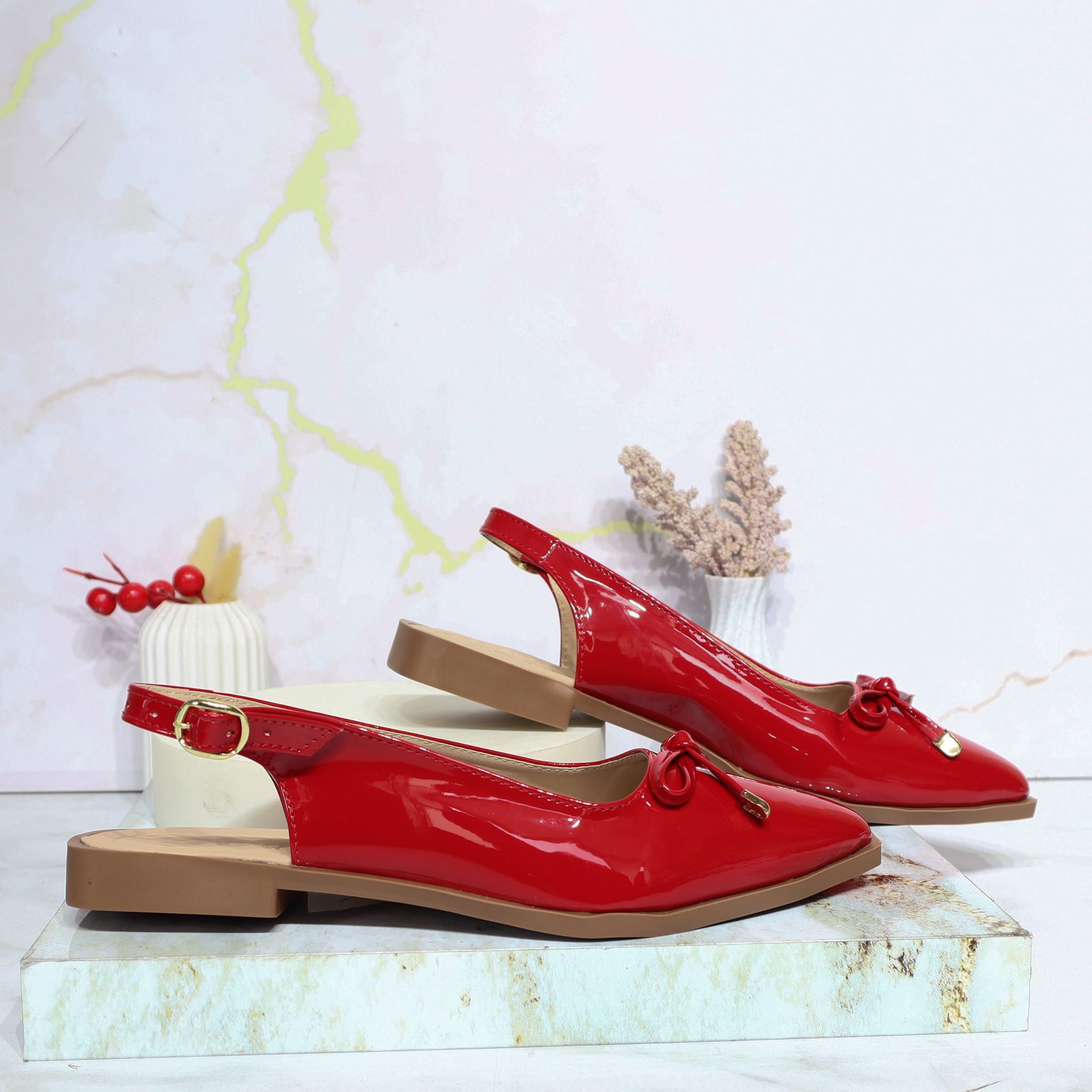 Baleta rojo charol para mujer T801-Z490