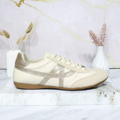 Tenis talco x champaña cuero para mujer A202-Z495
