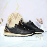 Tenis negro x pelo miel cuero para mujer A220-Z495