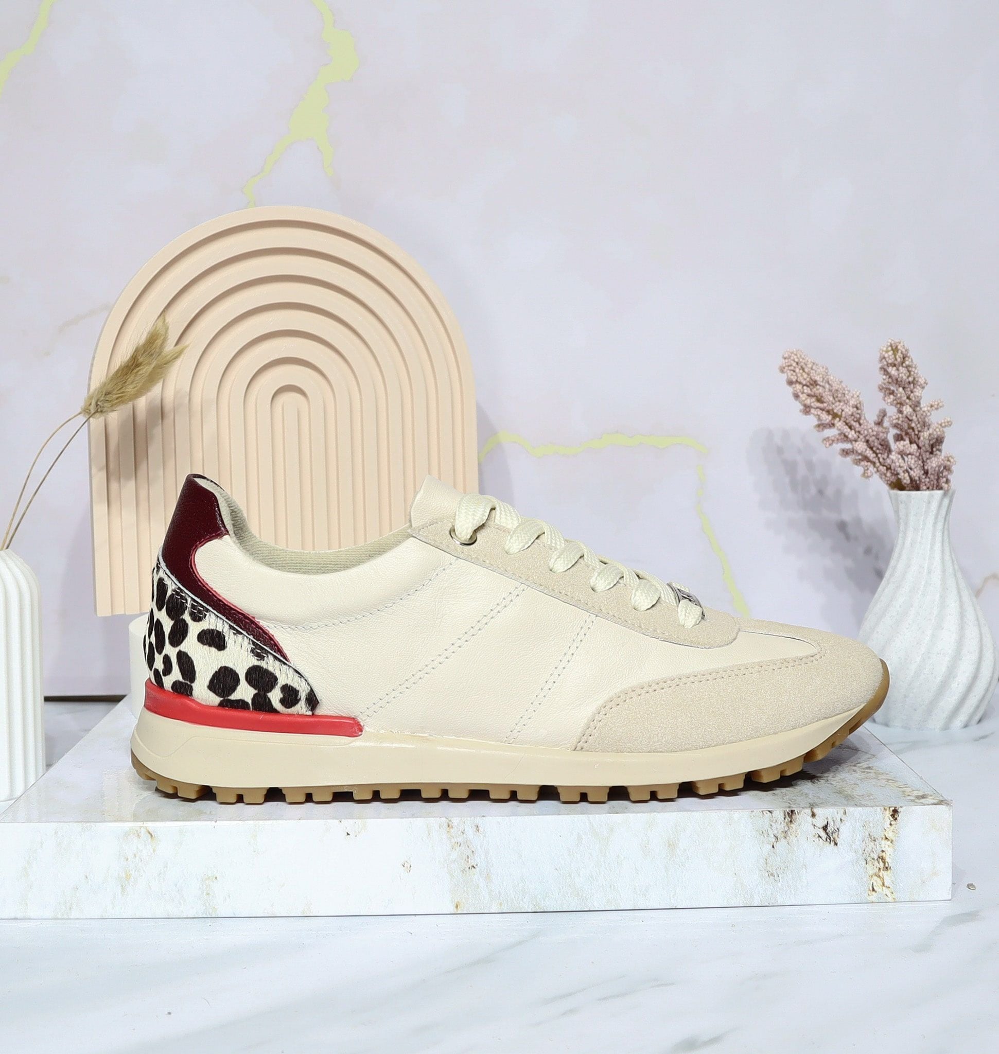 Tenis talco x vinotinto cuero para mujer A220-Z495