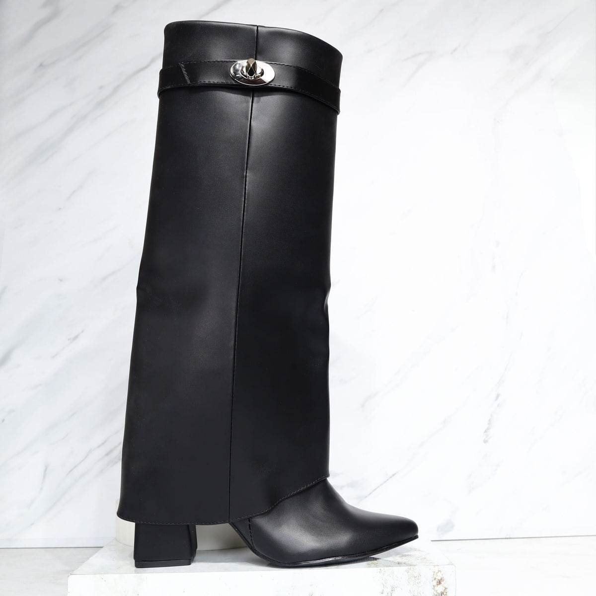 Bota tacon 5 1/2 negro para mujer 1558-Z279
