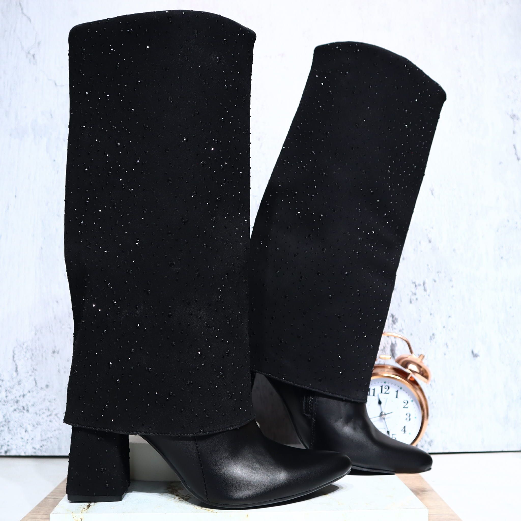 Bota negro brillante para mujer 1559-Z279