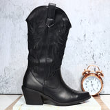 Texana larga negro para mujer 2657-Z22