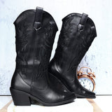 Texana larga negro para mujer 2657-Z22