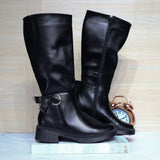 Bota negro cuero para mujer 450-Z578