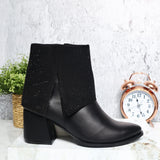 Botin negro piedras para mujer 501-Z578