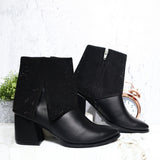 Botin negro piedras para mujer 501-Z578