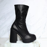 Botin tacon 5 1/2 negro para mujer 5080-Z279