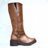 Bota plana miel para mujer 749-Z126
