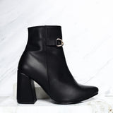 Botin tacon 7 1/2 negro para mujer 7518-Z411